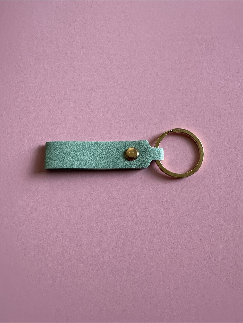 π Leather Loop Key Ring β Mint - Picture 2 of 5